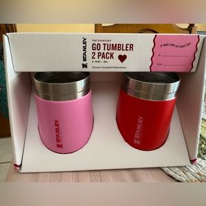 Stanley 2 pack limited edition pink and red tumbers in box